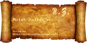 Moldt Zoltán névjegykártya